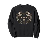 Drapeaux à Carreaux pour Volant de Course Vintage Sweatshirt