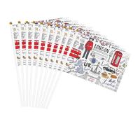 Drapeaux à main avec imprimé « I Love London » - Polyvalents - Pour fête, défilé, célébration, vacances, mariage, décoration d'intérieur