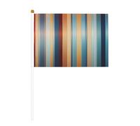 Drapeaux à main imprimés à rayures double face pour intérieur et extérieur