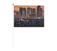 Drapeaux à main imprimés sur les deux côtés de Los Angeles - Pour l'intérieur et l'extérieur - Pour sports et festivals