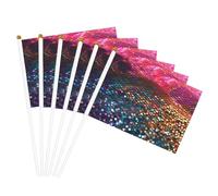 Drapeaux à main polyvalents à paillettes dégradées pour fête, défilé, célébration, vacances, mariage, décoration d'intérieur