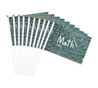 Drapeaux à main polyvalents pour leçon de mathématiques, fête, défilé, fête, vacances, mariage, décoration d'intérieur