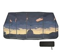 Drapeaux à moitié - Bouclier de scène de mât pour pare-brise de voiture pliable réfléchissant organisateur de pare-brise protecteur solaire pour voiture para sol para Ventana de casa