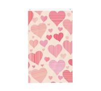 Drapeaux à rayures en forme de cœur - 9,1 x 1,5 m - Drapeau de jardin double face pour maison, cour, extérieur et intérieur - Décoration de fête