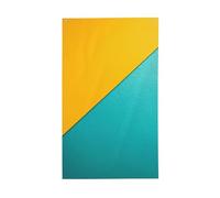 Drapeaux abstraits minimalistes bleu sarcelle et jaune, 91 x 152 cm, bannière de vœux avec œillets, décoration d'intérieur ou d'extérieur