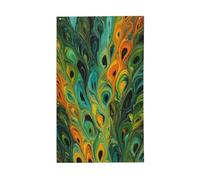 Drapeaux abstraits verts et oranges minimalistes pour maison, cour, maison, 91 x 152 cm, bannière de vœux avec œillets, décoration d'intérieur ou d'extérieur