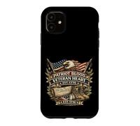 Drapeaux américains Patriot Blood Veteran Heart Est 1776 Veteran Eagle Coque pour iPhone 11