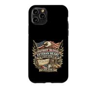 Drapeaux américains Patriot Blood Veteran Heart Est 1776 Veteran Eagle Coque pour iPhone 11 Pro