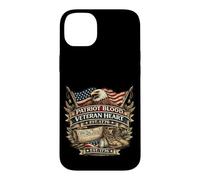 Drapeaux américains Patriot Blood Veteran Heart Est 1776 Veteran Eagle Coque pour iPhone 14 Plus