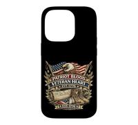 Drapeaux américains Patriot Blood Veteran Heart Est 1776 Veteran Eagle Coque pour iPhone 14 Pro