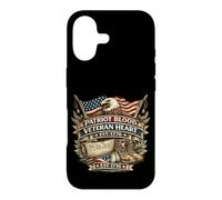 Drapeaux américains Patriot Blood Veteran Heart Est 1776 Veteran Eagle Coque pour iPhone 17