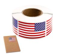 Drapeaux américains pour véhicules, autocollants patriotiques,1.2x2inch patriotique 4 juillet Decal - 250 par badge de colle à rouleau s'accroche pour fenêtre Automobile pare-chocs étagères véhicules