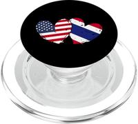 Drapeaux américains thaïlandais en Forme de cœur Américain Thaïlandais PopSockets PopGrip pour MagSafe