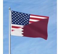 Drapeaux Amérique Vintage Qatar Qatari Bannière Éclatantes Double Face Drapeau Maison Pour Clubs Chambres Événement 152X90Cm