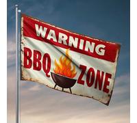 Drapeaux amusants pour barbecue : flamboyant à l'avance ! Drapeau pour garçons Décoration de chambre à coucher Choses pour chambre de garçon (60 x 90 cm)