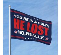 Drapeaux amusants pour chambre à coucher avec inscription « Bar Stuff For Man Cave You 'Re In A Cult And He Lost No Really » (152 x 244 cm)