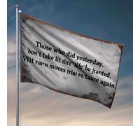 Drapeaux amusants pour chambre à coucher avec inscription « Those Who Did Yesterday Don't Take Life For Acted » - Décoration hippie (152 x 244 cm)