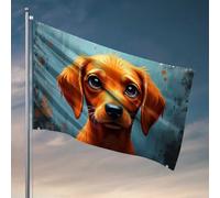 Drapeaux amusants pour chambre d'adolescentes Portrait Golden Retriever : un drapeau de vœux réconfortant à accrocher dans votre chambre de garçon décoration de chambre (30 x 45 cm)