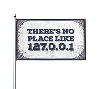 Drapeaux amusants pour chambre d'adolescentes « There 'S No Place Like 127.0.0.1 » Drapeaux personnalisés pour chambre d'adolescentes, filles, hommes et grottes (120 x 180 cm)
