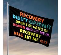 Drapeaux amusants pour chambre Guys Recovery Didn'T Open It. Open The Gates Of Heaven And Let Me In Drapeau d'hiver pour maison (60 x 90 cm)