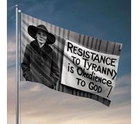 Drapeaux amusants pour chambre Guys Resistance to Tyranny Is Obedience To God Drapeau d'hiver Maison Drapeau Cool Poster Drapeaux (60 x 90 cm)
