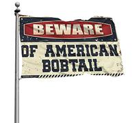 Drapeaux amusants pour dortoir, méfiez-vous des américains, bobbtail, décoration de piscine, maison, bar (30 x 45 cm)
