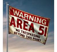 Drapeaux amusants pour dortoir universitaire 51 - Panneau d'avertissement : No Trespassing Beyond This Point - Accessoires pour joueurs - Barre Tiki pour terrasse extérieure (152 x 244 cm)