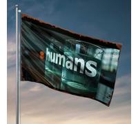 Drapeaux amusants pour gars Human Liquid : The Mysterious Drink Of Our Time Drapeau Cave Man Bar Cool Garden Flag (120 x 180 cm)