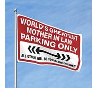 Drapeaux amusants World's Greatest Mother In Law Parking Only Flag Boys Room Decor Teenager Dorm Room Drapeaux pour les gars (taille : 120 x 180 cm)