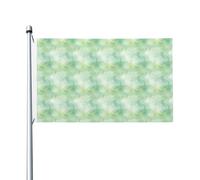 Drapeaux aquarelle vert pastel doux, 9,1 x 1,5 m, bannière de vœux avec œillets, décoration d'intérieur et d'extérieur