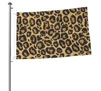 Drapeaux Black Leopard Yellow 90 x 60 cm avec œillets, mâts de drapeau de jardin personnalisés