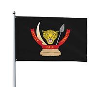 Drapeaux blason de la République démocratique du Congo, drapeaux décoratifs d'extérieur 0,9 x 1,5 m 100% polyester drapeaux à l'extérieur du drapeau tous temps, la couleur est lumineuse et facile à