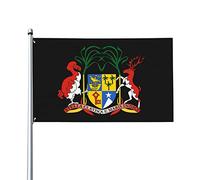 Drapeaux blason de l'île Maurice, drapeaux décoratifs d'extérieur 0,9 x 1,5 m 100% polyester drapeaux à l'extérieur du drapeau tous temps, la couleur est lumineuse et facile à estomper, séchage rapi