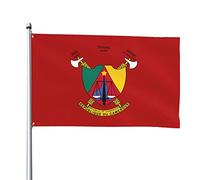 Drapeaux blason du Cameroun, drapeaux décoratifs d'extérieur 0,9 x 1,5 m 100% polyester drapeaux à l'extérieur du drapeau tous temps, la couleur est vive et facile à estomper, séchage rapide.