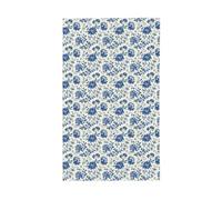 Drapeaux bleus et blancs à motifs floraux pour maison de cour, 91 x 152 cm, bannière de vœux avec œillets, décoration d'intérieur ou d'extérieur