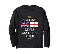 Drapeaux Britanniques Patriot UK Lives Matter Manche Longue