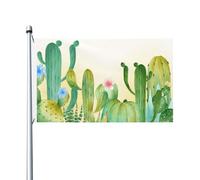 Drapeaux cactus figuier de Barbarie 152 cm x 91 cm avec œillets, en polyester personnalisé