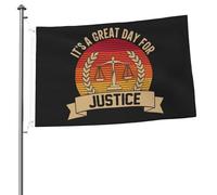 Drapeaux « C'est un grand jour pour la justice » pour l'extérieur, bannière robuste double face de 2 x 3 pieds, pour la maison, la cour, le festival, la décoration de jardin extérieur, drapeau de bien