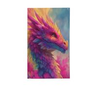 Drapeaux colorés pour maison de jardin avec dragon, 9,5 x 1,5 m, bannière de vœux avec œillets, décoration d'intérieur et d'extérieur