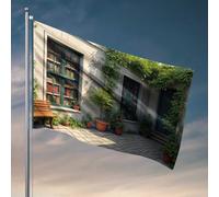 Drapeaux cool et drôles pour jardin confortable avec livres et plantes, drapeau occidental, décoration de la maison, drapeaux cool pour dortoir universitaire (30 x 45 cm)
