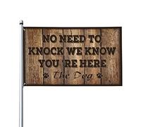 Drapeaux cool pour chambre gars No Need To Knock We Know You'Re Here Drapeau décoration de la piscine (30 x 45 cm)