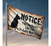 Drapeaux cool pour chambre gars propriétaire de chien panneau d'avertissement drapeau pays garçon drapeaux décorations de piscine extérieur (30 x 45 cm)