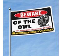 Drapeaux cool pour chambre Guys Beware Of Owl Drapeau Café Bar Décor Piscine (120 x 180 cm)