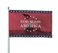 Drapeaux cool pour chambre Guys God Bless Drapeau Amérique Décoration de chambre pour hommes Drapeaux muraux pour hommes (30 x 45 cm)