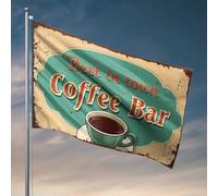 Drapeaux cool pour dortoir Best In Town Coffee Bar : Savor The Best Brews Drapeau Gym Drapeau Man Cabe Decor (30 x 45 cm)