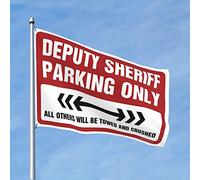 Drapeaux cool pour dortoir universitaire adjoint shérif parking seulement drapeau meubles de salle de jeux cadeaux drôles pour patron (taille : 60 x 90 cm)
