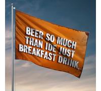 Drapeaux cool pour dortoir universitaire bière : plus qu'une boisson de petit déjeuner ? Drapeaux pour chambre d'adolescent, fille, homme, décoration de grotte (60 x 90 cm)