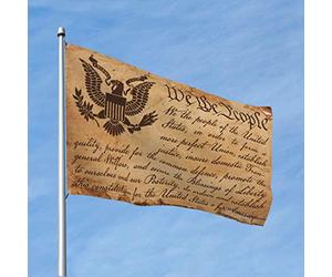 Drapeaux cool pour dortoir universitaire Constitution We The People Drapeau de jardin Drapeaux amusants pour chambre de filles (152 x 244 cm)