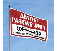 Drapeaux cool pour dortoir universitaire dentiste parking seulement drapeau meubles de salle de jeux cadeaux drôles pour patron (taille : 60 x 90 cm)