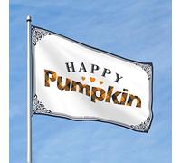 Drapeaux cool pour dortoir universitaire - Drapeau citrouille heureux - Décoration extérieure (152 x 244 cm)
